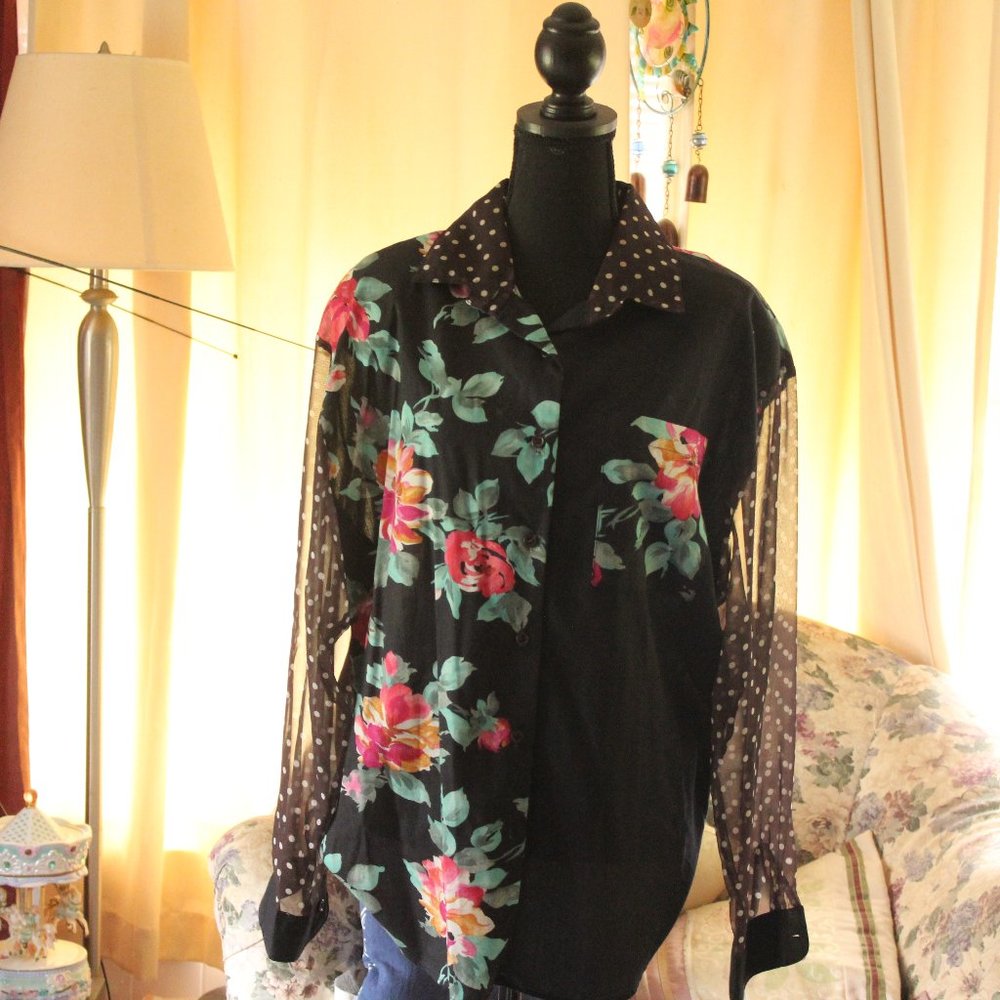 Dressy Button down blouse Size XL